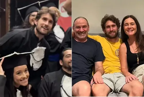 
					Conheça Felipe Ricca: filho de Adriana Esteves faz 1ª aparição com a namorada, filha de famoso
				
				