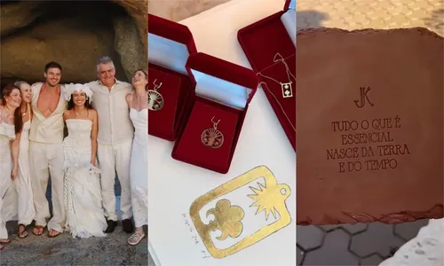 
					Convite de barro, joia rara e muitos famosos: veja os detalhes que marcam o casamento de luxo de Juliette e Kaique Cerveny
				
				