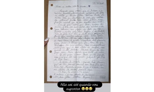 
					Deolane Bezerra faz desabafo em nova carta da prisão e mãe desaba: 'Não sei até quando vou suportar'; leia a carta na íntegra
				
				