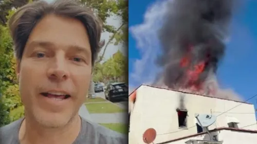
					Erik Marmo, ex-galã da Globo, tem casa destruída por incêndio nos EUA; vida do ator mudou drásticamente
				
				