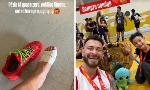 
					Fred Bruno comemora conquista após tiro de raspão e mostra pé ferido em recuperação
				
				
