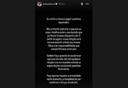
					Quem é Jheny Santucci? Influenciadora grávida de Arthur Aguiar anunciou término em meio a crise financeira
				
				
