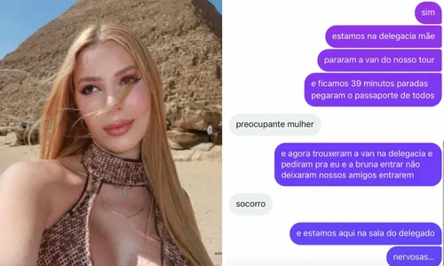 
					Malévola vai parar na delegacia durante viagem ao Egito e expõe transfobia: 'Se eu sumir, vocês já sabem'
				
				
