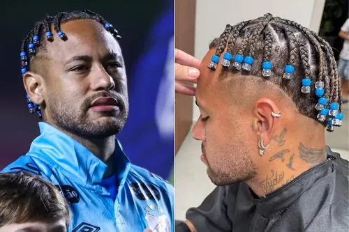 
					Neymar exibe 'novo rosto' e surpreende fãs; relembre mudanças de visual do jogador
				
				
