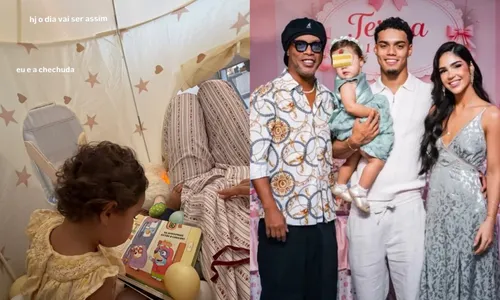 
					Nora de Ronaldinho Gaúcho exibe rotina com filha e encanta fãs; veja fotos
				
				
