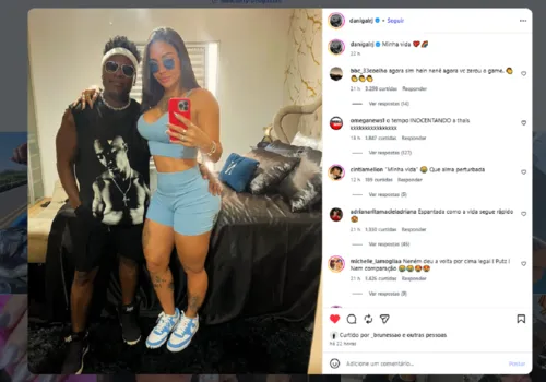 
					Nova namorada de Neném, dupla de Pepê, se declara e web alfineta cantora: 'Tempo inocentando a ex'
				
				