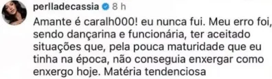 
					Perlla de Cássia sobe o tom ao ser apontada como amante de Xand Avião: 'É o c*ralho'
				
				