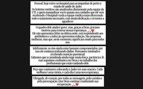 
					Segurança de Deolane Bezerra, Nego Jader tem quadro de saúde atualizado: ‘Nova esperança’
				
				