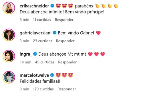 
					Tainá Militão e Éder Militão anunciam nascimento do herdeiro e mostram fotos; famosos celebram
				
				
