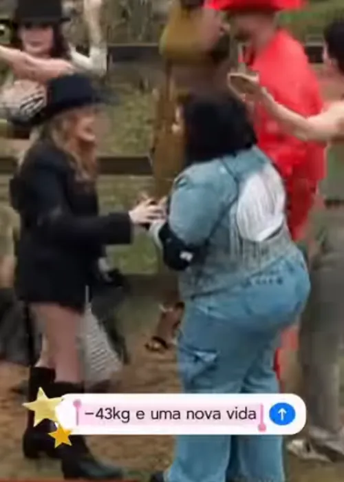 
					Filha de Arlindo Cruz exibe antes e depois de perder 43kg com look usado em 'A Fazenda'; compare
				
				