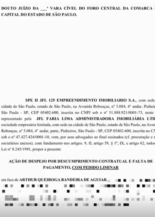 
					Jornalista Fábia Oliveira expõe autos do processo de despejo após Arthur Aguiar negar crise
				
				