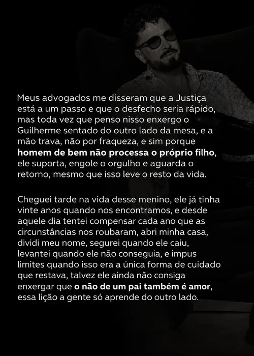 
					Latino se defende de acusação de pedofilia feita pelo filho e revela desejo: 'Longe de plateia'
				
				