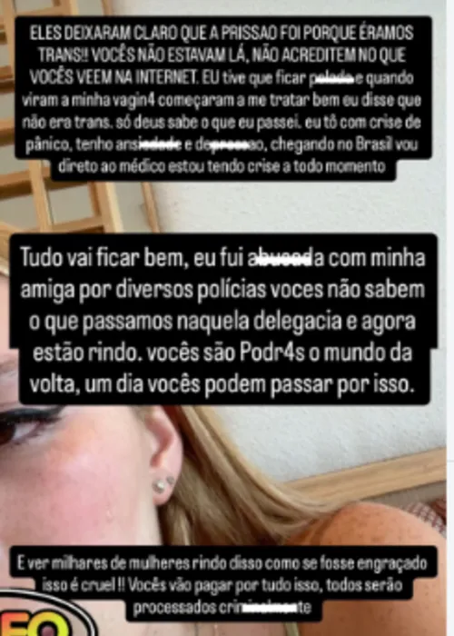 
					Malévola revela ter sido abusada por policiais em prisão no Egito e aponta transfobia: 'Tive que ficar pelada'
				
				