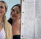 
                  Deolane Bezerra envia carta para mãe da prisão e expõe problema de saúde: 'Estou preocupada, faça todos os exames'