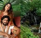
                  Com cachoeira particular, Renato Góes e Thaila Ayala abrem as portas da mansão em que moram