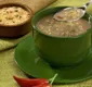 
                  Receita: caldinho de feijão acompanhado de farofa de biscoito