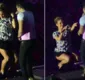 
                  Claudia Leitte exibe as pernas em forma em show de Luan Santana