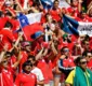 
                  Torcida brasileira vaia hino do Chile no estádio do Mineirão