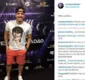 
                  Wesley Safadão posa com camiseta de Bowie um dia antes de morte