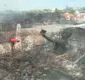 
                  Incêndio atinge alegorias no Sambódromo do Anhembi em São Paulo