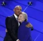 
                  'Meu homem’, diz Michelle após discurso de Obama para Hillary