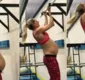 
                  Mulher faz flexões na barra com 41 semanas de gestação e viraliza