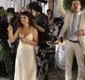 
                  Bianca Bin e Thiago Fragoso aparecem de noivos em gravação