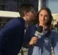 
                  Torcedor tenta beijar repórter da Globo na Rússia; assista