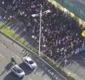 
                  Manifestação fecha o Viaduto do Rodoviários na tarde desta terça