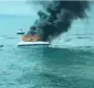 
                  Lancha pega fogo na região do Yacht Clube