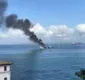 
                  Lancha pega fogo na Baía de Todos-os-Santos
