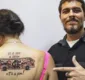
                  Torcedora do Flamengo tatua ônibus que a levou para Libertadores
