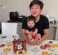 
                  Filho de Pyong completa quatro meses e ganha festa do Mickey