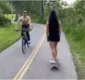 
                  Ciclista é preso após xingar e cuspir mulher que andava de skate