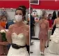 
                  Vestida de noiva, mulher invade loja para 'intimar' noivo a casar