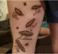 
                  Homem tatua seis fezes em 'homenagem' a cada um dos filhos