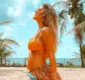 
                  Gravidíssima: Lore Improta posta foto com barriga à mostra