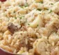 
                  Aprenda receita incrível de risoto de palmito e atum em 15 min