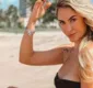 
                  Ex-BBB Sarah Andrade esbanja corpão na praia e fãs babam