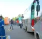 
                  Protesto de caminhoneiros causa engarrafamento na BA-523