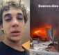 
                  Astro de 'Elite' se desespera ao ver casa destruída por incêndio
