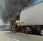 
                  Engavetamento com três caminhões deixa um ferido no sudoeste