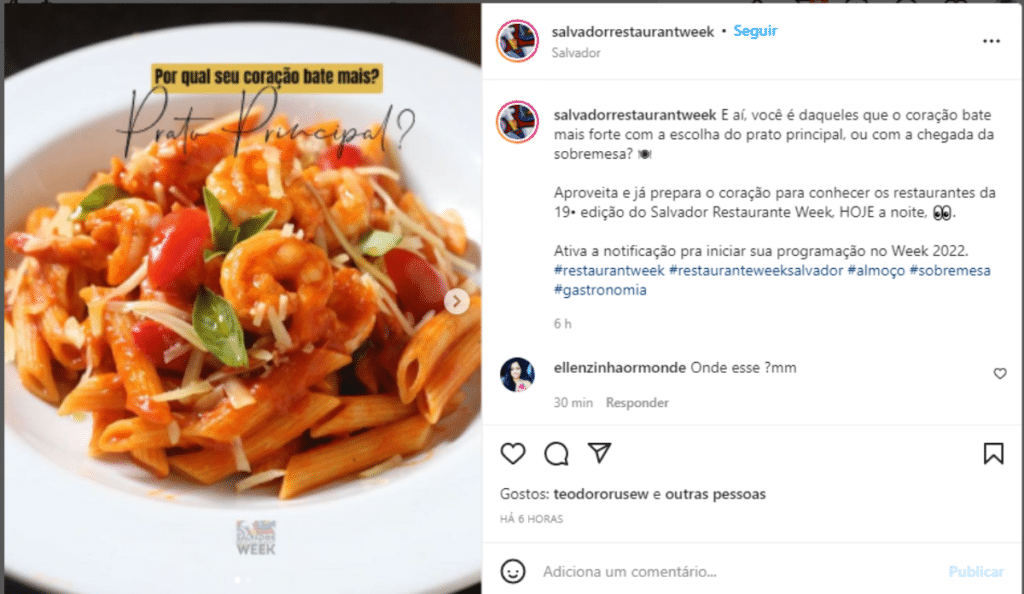 Fala galera! Mais uma surpresa positiva do @salvadorrestaurantweek