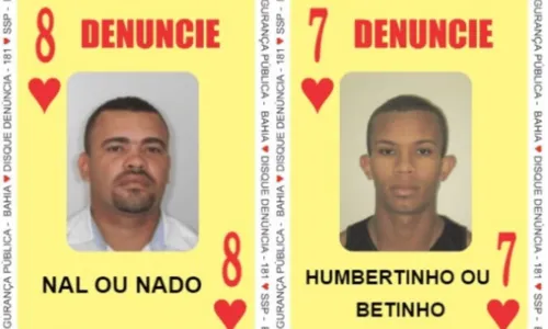 
				
					Suspeitos de organização criminosa e tráfico de drogas em Salvador entram no 'Baralho do Crime'
				
				