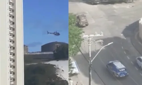 
				
					Após fuga, PM localiza suspeitos perseguidos com helicóptero e dois morrem durante ação em Salvador
				
				