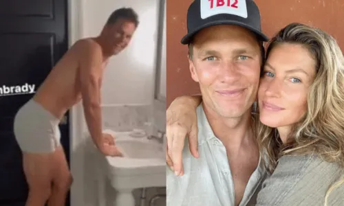 
				
					Só de cueca: Gisele Bündchen dá zoom em Tom Brady e deixa maridão envergonhado; veja vídeo
				
				