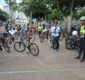 
                  Amigos de ciclista morto a tiros em assalto no Dique do Tororó fazem protesto, em Salvador