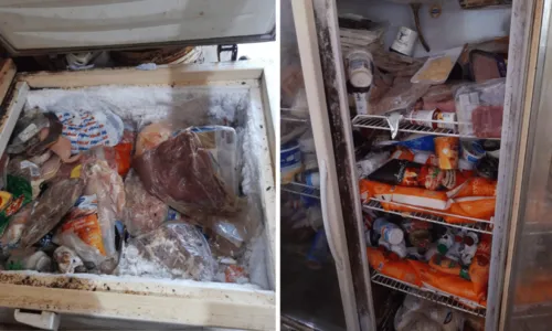 
				
					Mais de uma tonelada de carne estragada é apreendida na Via Regional, em Salvador
				
				