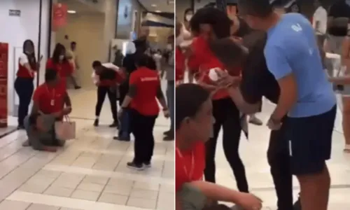 
				
					Vídeo: vendedora tem cortes profundos ao ser atingida com copo por mulher acusada de roubo em shopping de Salvador
				
				