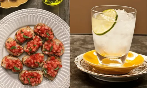 
				
					Happy hour de sábado: aprenda a fazer drink de gin tônica e bruschetta de tomate
				
				